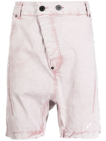 11 By Boris Bidjan Saberi - distressed denim shorts - men - Elastane/Cotton - L - Pink