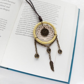 星座守護丨獅子座 手工編織 紀念禮物 設計 捕夢網項鍊 長項鍊