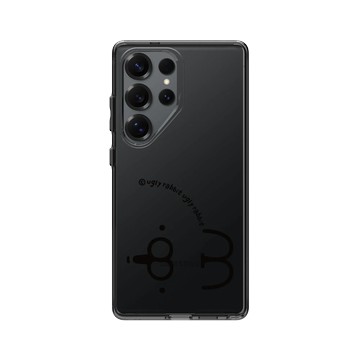 Galaxy S25 Ultra Clear 酷墨灰 - Ugly Rabbit 醜白兔 - 表情經典款