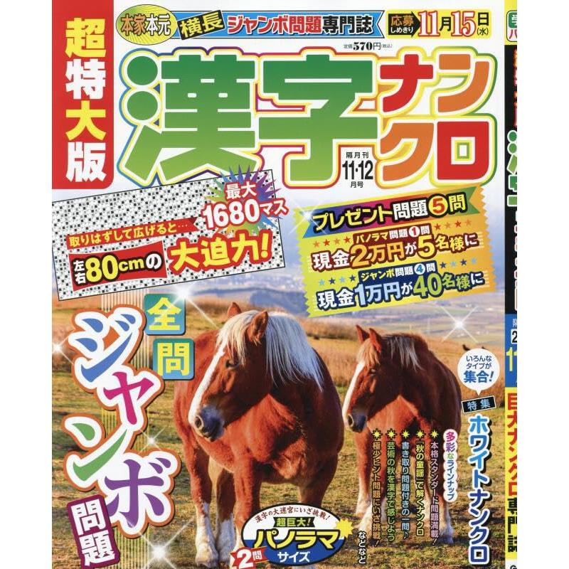 超特大版漢字ナンクロ 2023年 11 月号 [雑誌]