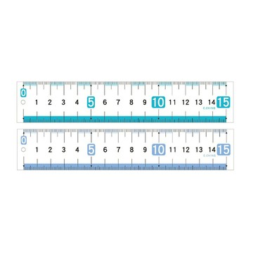 簡單生活 大字尺(15cm)-水藍/紫藍