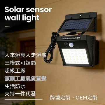 🔥臺灣夯貨-大米優品🏆分體式太陽能壁燈人體感應戶防水外庭院家用廁所農村照明路燈9ER65