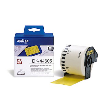 Brother DK-44605 連續標籤帶 ( 62mm  黃底黑字 ) 耐久型紙質