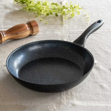 不沾平底鍋 【日本TAFUCO】韓國製極輕量鑽石塗層耐磨不沾黑曜平底鍋 26cm IH爐可用 鐵鏟可用 平底鍋 不挑爐具