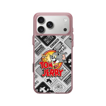 iPhone 17 Pro Max Clear (相機按鈕) 晶醺玫 - 湯姆貓與傑利鼠 Tom and Jerry - 貼紙系列 - 復古LOGO