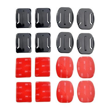 攝像機配件Gopro 3M粘貼平面+弧形hero4頭盔底座8個+8片3M膠片