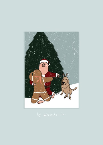 【聖誕卡片】與薑餅人共舞