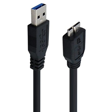 Cable 凱堡 專業級USB 3.0超高速傳輸線 A公-Micro10P公  300cm  1條  抗干擾多重編織 黑色