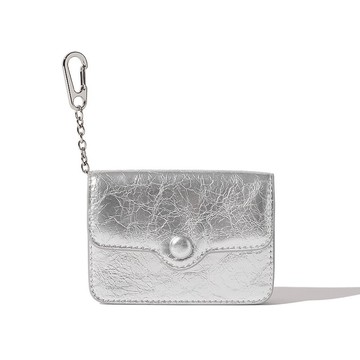 DOT 簡約鑰匙圈卡夾 霧銀