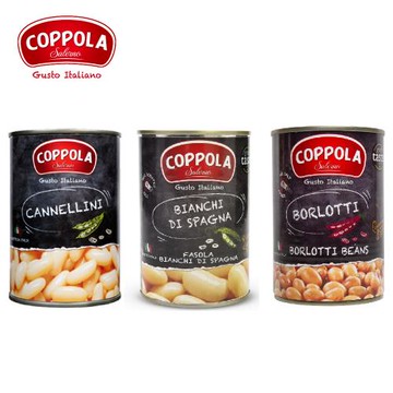 Coppola 義大利無麩質天然豆類罐頭 400g 焗豆/白腰豆/紅點豆