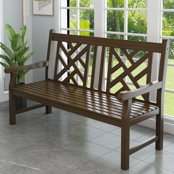 出口美國【亞馬遜】長椅公園椅實木庭院門廊椅過道排椅門店休閑椅