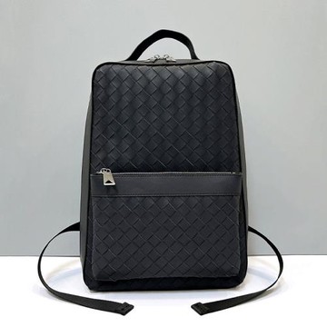 X&BV雙肩包男士背包真皮編織男包時尚潮流商務休閑書包男電腦包男