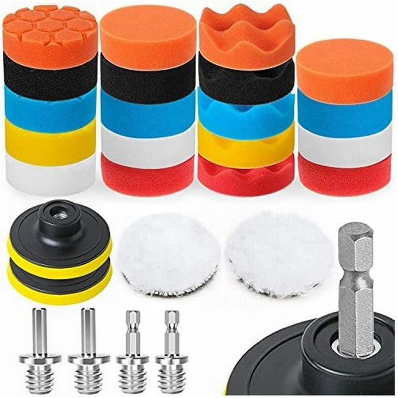ポリッシャー バフ 80mm 27点 六角軸付き 電動ポリッシャー用 電気ドリル インパクトドライバー用 研磨パッド 洗車セット 自動車ポリッシャー車 通販 Lineポイント最大get Lineショッピング