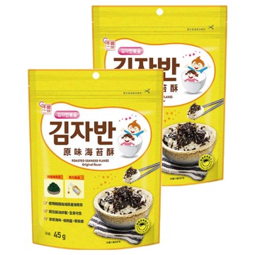 韓味不二 海苔酥 原味  45g  韓國餐桌必備  富含礦物質  2包