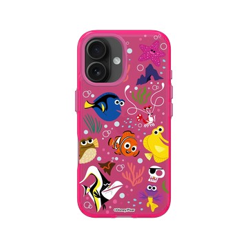 iPhone 16 Clear 粉漾桃 - 迪士尼-皮克斯 PIXAR - 海底總動員 - 角色集合