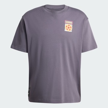 Adidas 愛迪達 Flag Gfx Ss T KD1429 男 T恤 運動上衣 休閒短袖 灰紫 純棉 背部印花