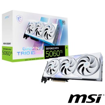 推★MSI微星 GeForce RTX 5060 Ti 8G GAMING TRIO OC WHITE 顯示卡