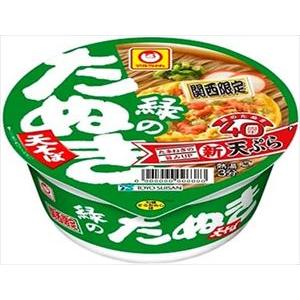 送料無料 東洋水産 マルちゃん 緑のたぬき天そば 関西 101g×12個入