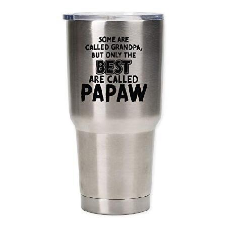 特別価格Number Papaw Silver Tone 30 Ounces Stainless Steel Travel Tumbler Mug with Lid並行輸入