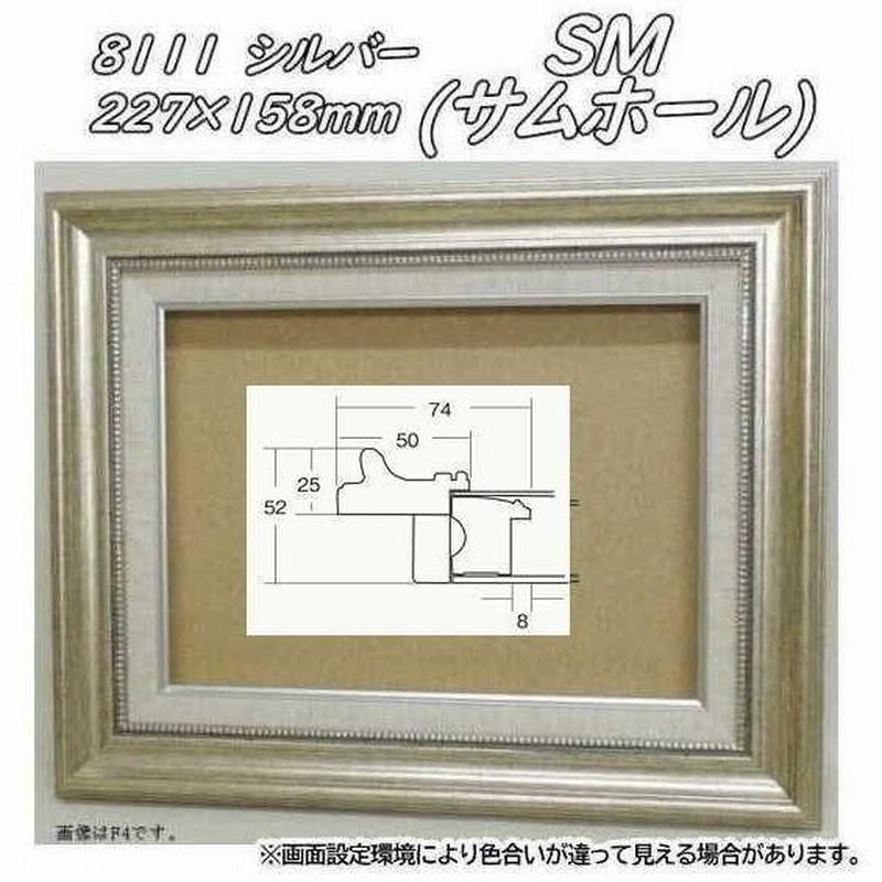 廃番】A260 白 SM(サムホール) 227×158mm 油彩額縁 アクリル板