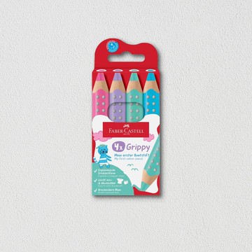 【Faber Castell】好點子胖胖3合1色鉛筆4入套組-粉彩色-原廠正貨