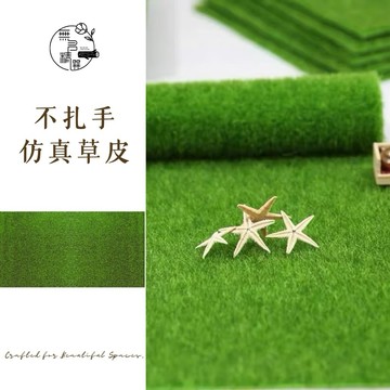 現貨🔺不扎手 仿真草皮｜飾品展示 細緻 人工草皮 假蘚苔蘚多肉微景觀diy裝飾材料植絨草皮苔蘚 拍照背景 桌巾