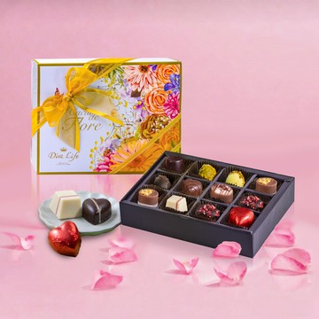 Diva Life 情人花 比利時夾心巧克力12入經典禮盒