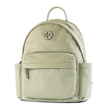 TORY BURCH 高密度尼龍雙側置物拉鍊後背包-橄欖綠