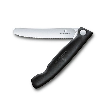 VICTORINOX 瑞士維氏 折疊式番茄刀(鋸齒11cm) 黑 6.7833.FB