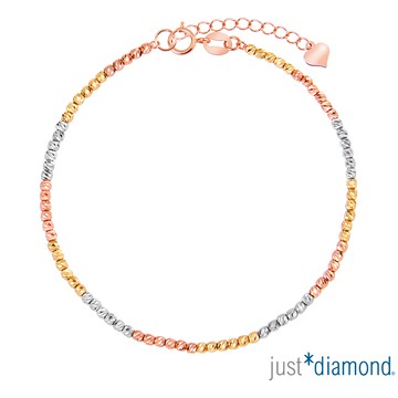 【Just Diamond】三彩弦韻 18K金手鍊(網路限定)