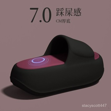🔥桃園出貨🔥【一週內1200+人拚單】7.0踩屎感厚底增高外穿涼拖鞋女士夏季新款家居室內沙灘不臭腳軟踩屎感拖鞋