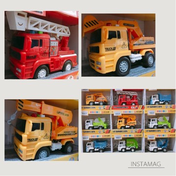 《翔翼玩具》1:22 音樂投影仿真慣性工程車 故事 燈光 音樂 挖土機 消防車 吊臂車 救護車 玩具車安全標章合格玩具