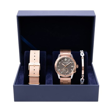 [可選色]1+2手錶飾品禮盒-男女款 Discovery探索城市腕錶 單眼款