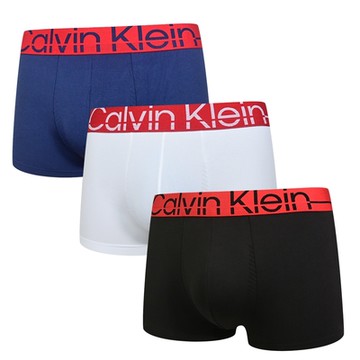 Calvin Klein Pro Fit 4D超細柔纖維 四角褲/平口褲/CK內褲-黑、藍、白 三入組