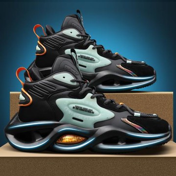 冬季男鞋2025新款青少年高幫籃球運動鞋加絨保暖棉鞋增高老爹潮鞋