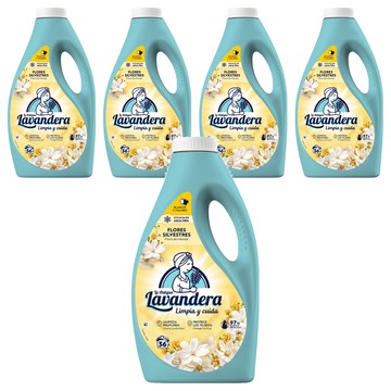 La Antigua Lavandera 護纖去汙洗衣精 百花  1.8L  5瓶