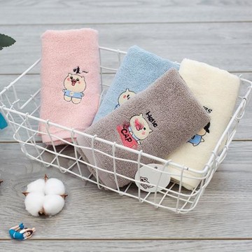 【4條裝】兒童小毛巾小學生洗臉面巾柔軟吸水洗澡巾家用現貨可批