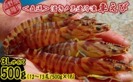 活き〆急速冷凍車えび　3Lサイズ　約500g（12～13尾 500g×1P）