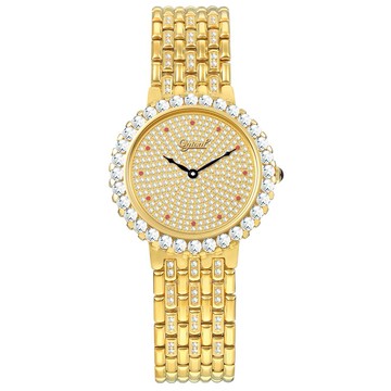 【Ogival 愛其華】冷翡翠系列 滿天星時尚男錶 (3811GK) 金色