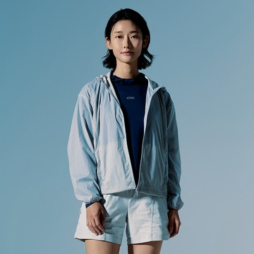 ADISI 女輕肌感超撥水抗風透氣抗UV外套 AJ2611078 淺灰 (M-L)｜UPF30+ 輕量 彈性 防潑水 立領外套