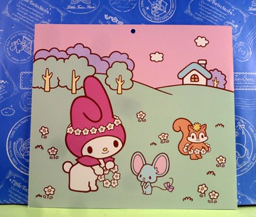 【震撼精品百貨】My Melody 美樂蒂 卡片 編花圈 粉格 震撼日式精品百貨