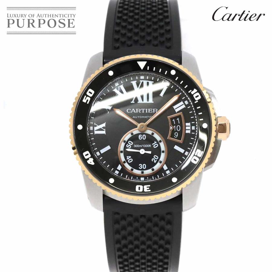 カルティエ Cartier カリブル ドゥ カルティエ ダイバー コンビ W7100055 メンズ 腕時計 K18PG 自動巻き Calibre de cartier VLP 90174877