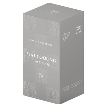 CHENYU 辰昱 平面涼感醫療口罩 17.5 x 9.5cm  雪釉灰  30片  1盒
