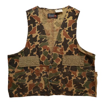 70-80s 古著 Sears camo hunting vest 迷彩狩獵背心