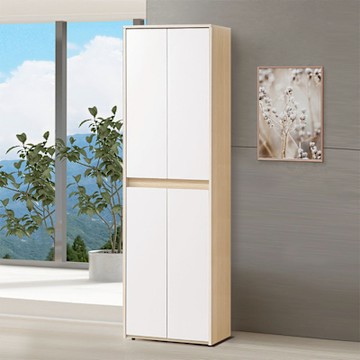 Homelike 喜家居2尺四門鞋櫃(2505)-61x37x194公分