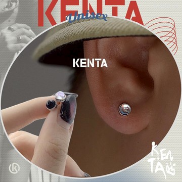 🌾健太選物🌾晶透圓形耳釘 經典耳環 養耳洞 男耳環 月光石耳環 耳環女 男飾品 飾品女 交換禮物 耳針耳環