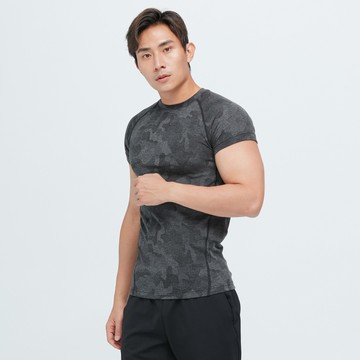 【VOUX】抗菌膠原蛋白合身短袖上衣(隧海黑/松木綠M-XL)