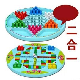 【叮噹木跳棋二合一-盤29*29*2cm-子高2.6cm-1套/組】實木精品六角跳棋 荷木棋子 塑膠圓盤套裝二合一 : 跳棋 飛行棋-56021