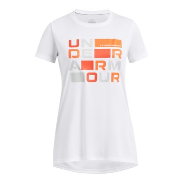 【UNDER ARMOUR】UA 女童 TECH BLOCK LOGO 短袖T-Shirt