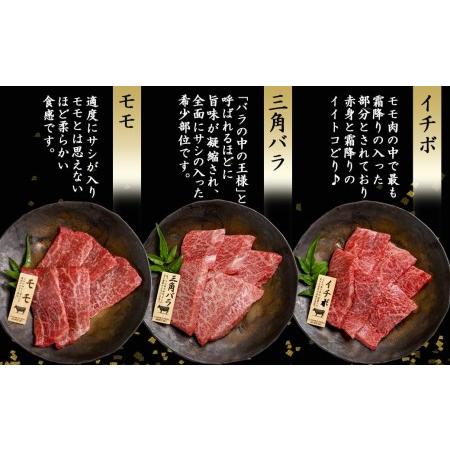 ふるさと納税 宮崎牛焼肉3種食べ比べセット_AC-0110_(都城市) 都城産宮崎牛 A5 三角バラ焼肉用 モモ焼肉用 イ.. 宮崎県都城市